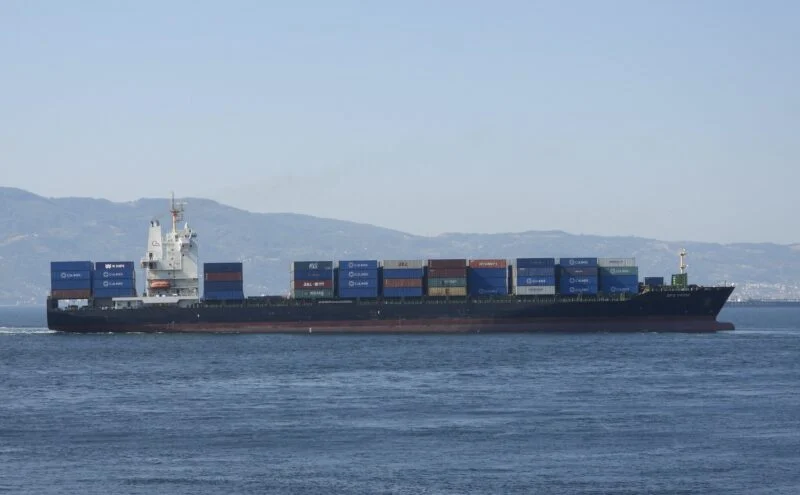 Container Ship Sinks Near Hormuz After Being Hit by Projectile, Sources Say