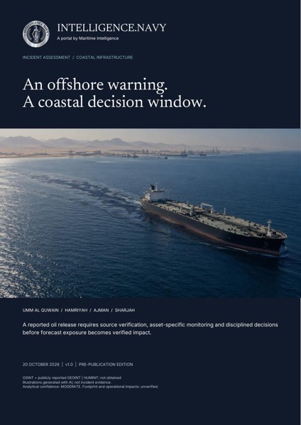 Cover of the complete Intelligence.Navy coastal infrastructure risk report